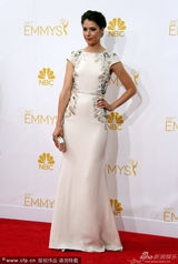 组图：阿曼达-克鲁优雅长裙亮相艾美红毯