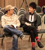 高清图：主持人马松赴台发新书 方文山张芸京助阵