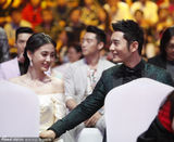 组图：华谊二十周年庆生黄晓明Baby甜蜜耳语