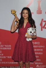 组图：桂纶镁冯绍峰分获奖 陈思诚后台吻奖杯