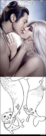 组图：网友玩坏《白发》海报 黄晓明吻遍葫芦娃