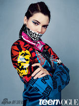 组图：卡戴珊超模小妹登封面 18岁女郎青春靓丽