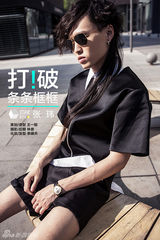 组图：张玮拍摄时尚杂志 演绎潮男搭配秘籍