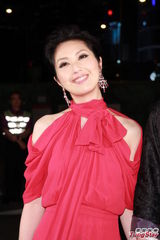 组图：杨千嬅亮相红毯 红裙亮眼展招牌笑容