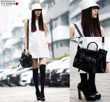 明星爱街拍：白色裸色连衣裙VS男士夏日休闲装