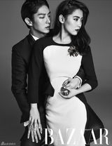 组图：李准基南相美黑白大片演绎时尚情侣