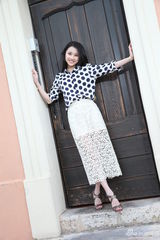 组图：《归来》张慧雯戛纳拍写真 坦言感荣幸