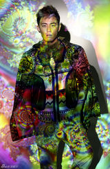 组图：陈希郡告别校园风 炫酷灯光写真曝光