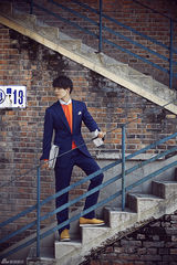 组图：马天宇拍时尚大片 演绎清新学院风