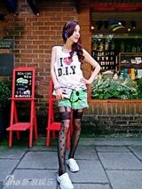 组图：章龄之混搭秀街拍 玩转波普时尚风