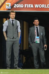 高清图：贝克汉姆现身球场 助阵英格兰德国之战