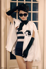 组图：柳岩拍摄《男神》MV 着复古装搭混血帅哥