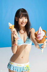 组图：AKB柏木由纪泳装大片 持冰淇淋诱惑宅男