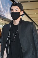 吴亦凡戴口罩现身机场[1\/28]组图:吴亦凡解约后