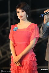 组图：秦昊欲再战金马 莫小奇桃红衣性感出席发布会