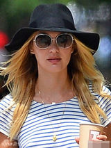 组图：超模坎蒂丝夏日清新装扮 露性感小蛮腰