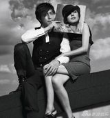 高清组图：高圆圆郑雨盛(郑宇成)黑白写真上演一吻定情