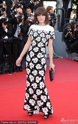 组图：米拉-乔沃维奇戛纳走秀 碎花长裙雷人