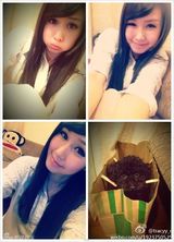 组图：柯震东绯闻女友私照 大眼可爱长发清纯