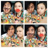 组图：众星晒童年萌照庆儿童节 自幼星范儿足