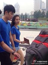 组图：中国版《跑男》杭州开拍 Angelababy邓超现身