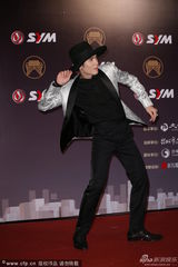 组图：萧敬腾复古宽檐帽 静若凤飞飞动如MJ