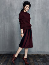 组图：江疏影文艺大片 释放初秋慵懒暖意