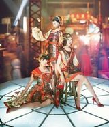 组图：日本电音组合Perfume走中国风秀古典美