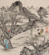 组图：感觉萌萌哒！蓝胖子大雄穿越到中国古画