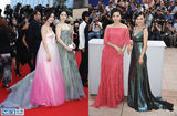 组图：霓裳轻舞东方美 戛纳红毯上的中国女星