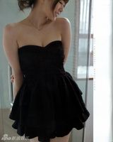 组图：宅男女神白石麻衣抹胸小黑裙秀美乳长腿