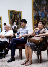 组图：张晓龙米兰行文化之旅 触摸历史的温度