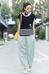 组图：佟丽娅街拍大片示范简约之美