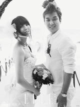 组图：Wondergirls先艺蜜月写真与新郎甜蜜亲吻