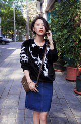 组图：马梓涵秀时尚街拍 夏日装扮酷劲十足