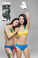 组图：蕾女姐妹团致敬经典 演绎世界杯经典瞬间