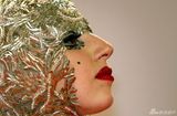 组图：Lady Gaga赴Bambi颁奖礼 金丝包头惨变榴莲