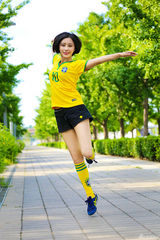 组图：张曦文世界杯写真曝光 清新动人活力十足