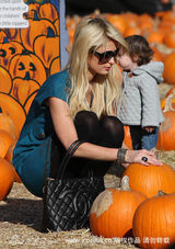 幻灯图：帕丽斯-希尔顿南瓜地拾趣 迎接万圣节