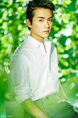 组图：陈晓【演员】白色衬衫阳光帅气 绿植环绕清爽一夏