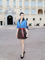 组图：章子怡戛纳归来 国际章时髦起来毫不费力