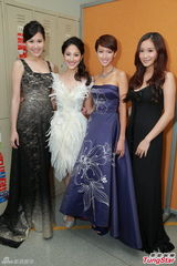 组图：陈凯琳领衔上届港姐亮相 羽毛装唯美吸睛