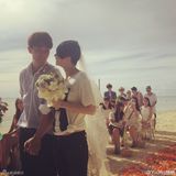 组图:李承铉海岛求婚戚薇办浪漫婚礼