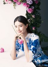 组图：高圆圆春意写真 玫瑰包围尽显清新浪漫