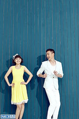 组图：王阳张佳宁情侣写真被赞最萌身高差