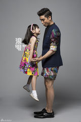 组图：田亮森蝶时尚大片出炉 诠释最亲密父女档
