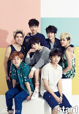 组图：男团Infinite拍时尚写真 变身花美男乐队