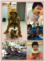 组图：(曹格儿女)曹氏兄妹有爱日常 暖Joe萌Grace初长成