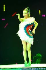组图：蔡依林广州开唱造型华丽 跪地爬行高歌露底裤