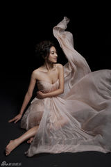 组图：冯文娟备战金像奖 飘逸纱裙唯美动人